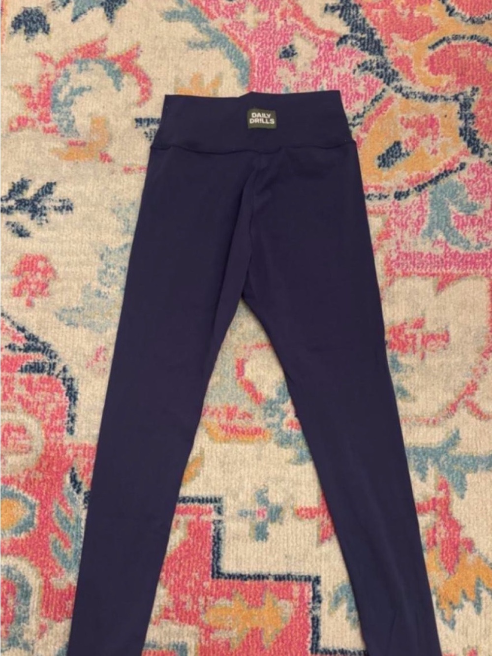Daily Drills Navy High-Waist Stretch Leggings